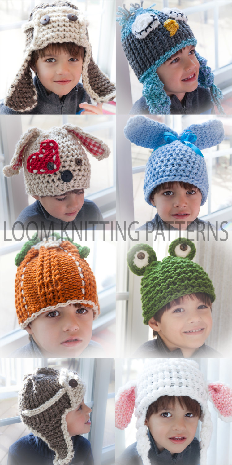 Loom Knit Character Hat Collection; 9 Patterns Included. This Moment is Good