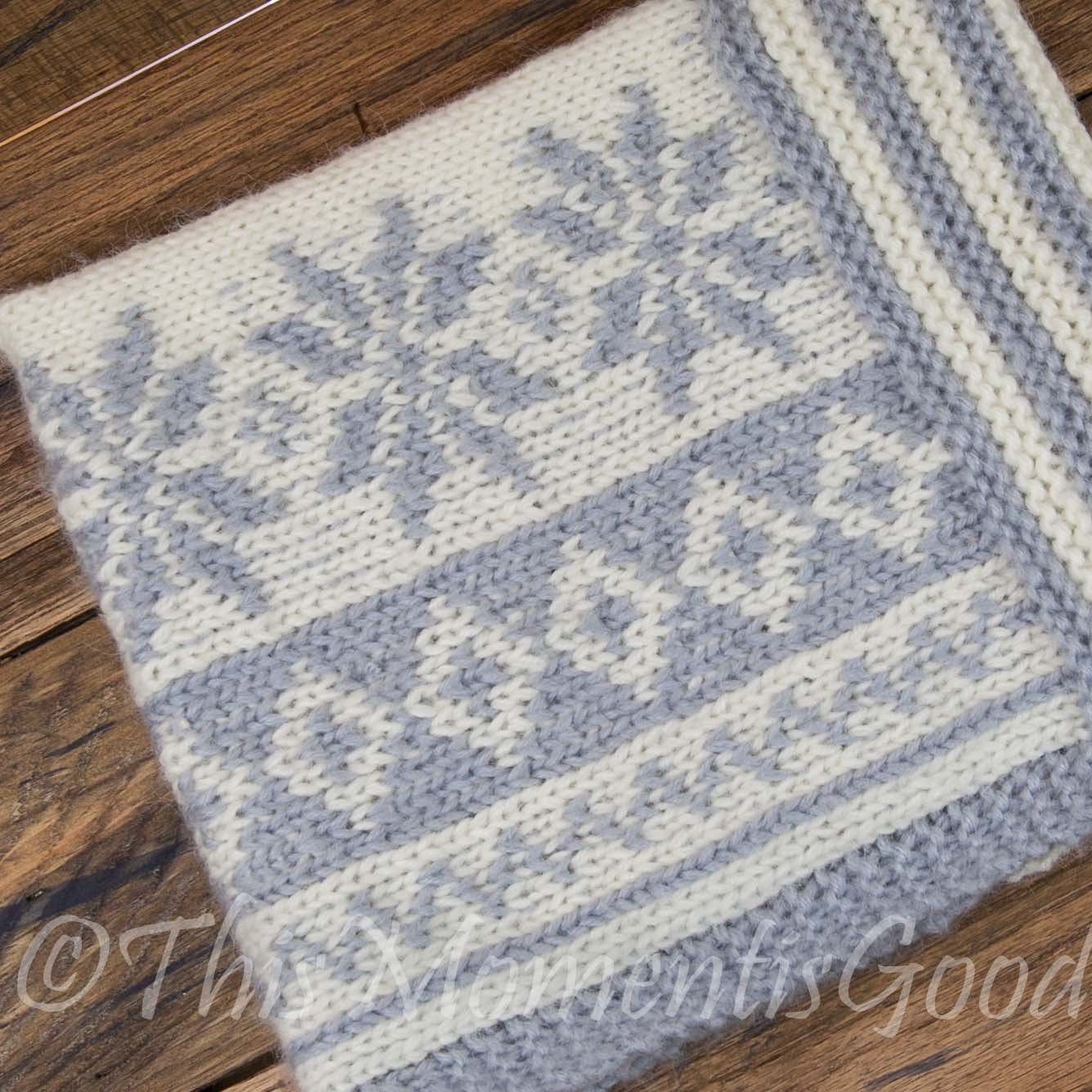 Loom Knit Fair Isle Cowl PATTERN. Loom Knit Snowflake Cowl, Scarf Patt This...