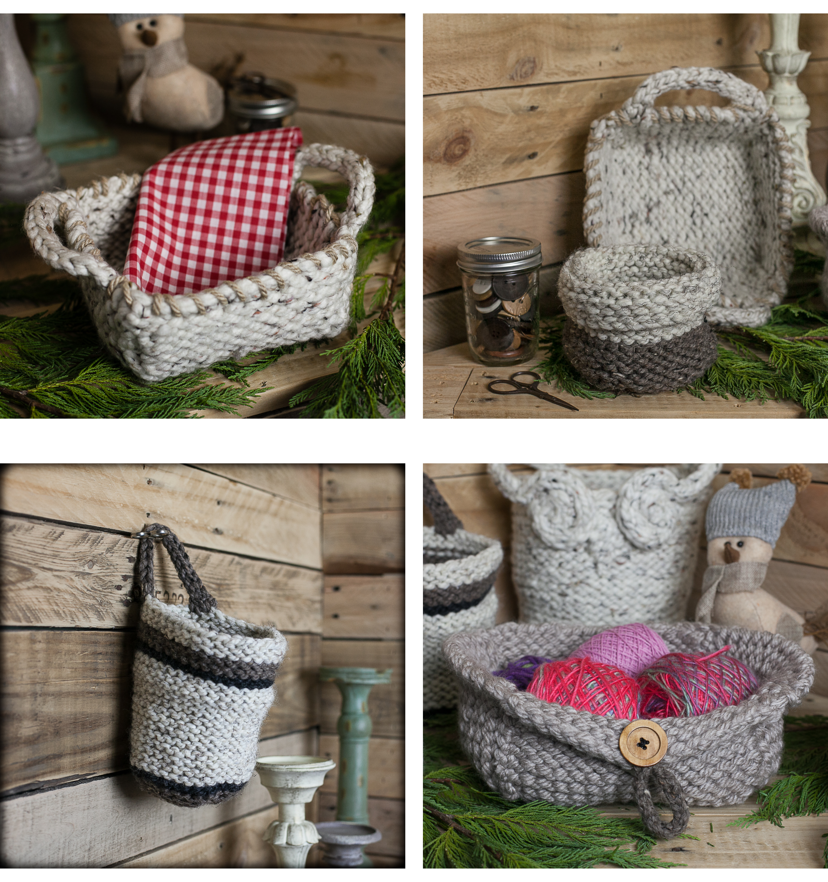 Loom Knit Basket Collection + Owl Basket Patterns This Moment is Good
