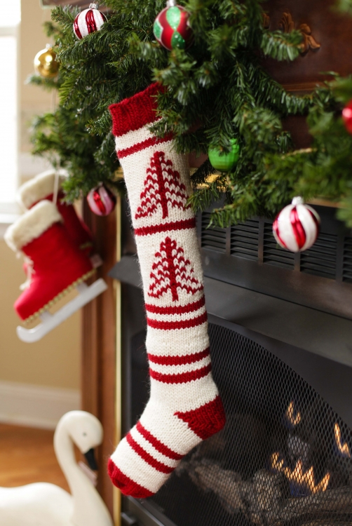 Loom Knit Fair Isle Christmas Stocking This Moment is Good