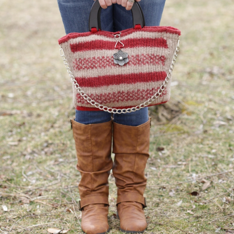 LOOM KNIT HANDBAG PATTERNS LOOM KNIT PURSE, LOOM KNIT TOTE, FELTED, LOOM KNIT BU
