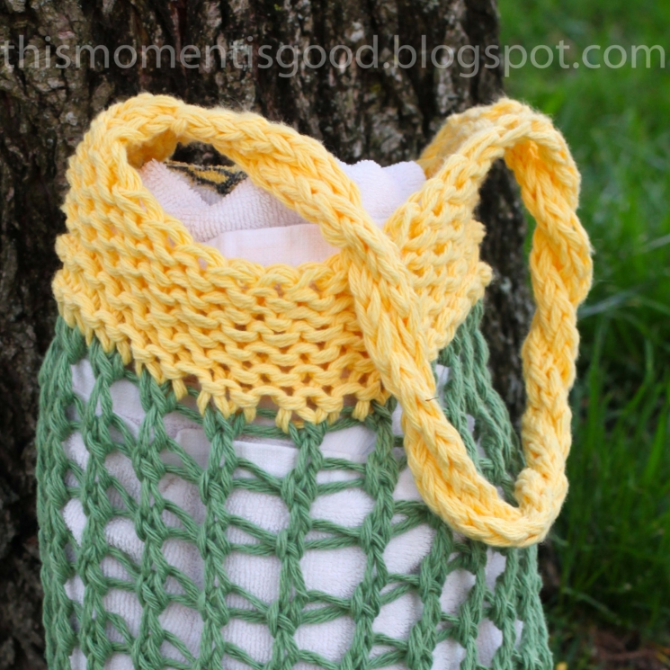 LOOM KNIT MARKET BAG PATTERN.