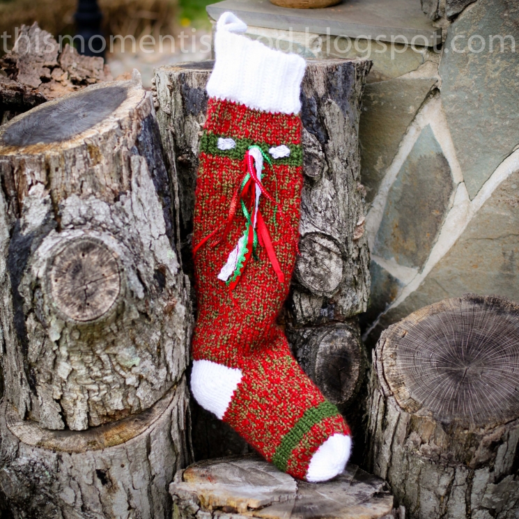 LOOM KNIT CHRISTMAS STOCKING PATTERN