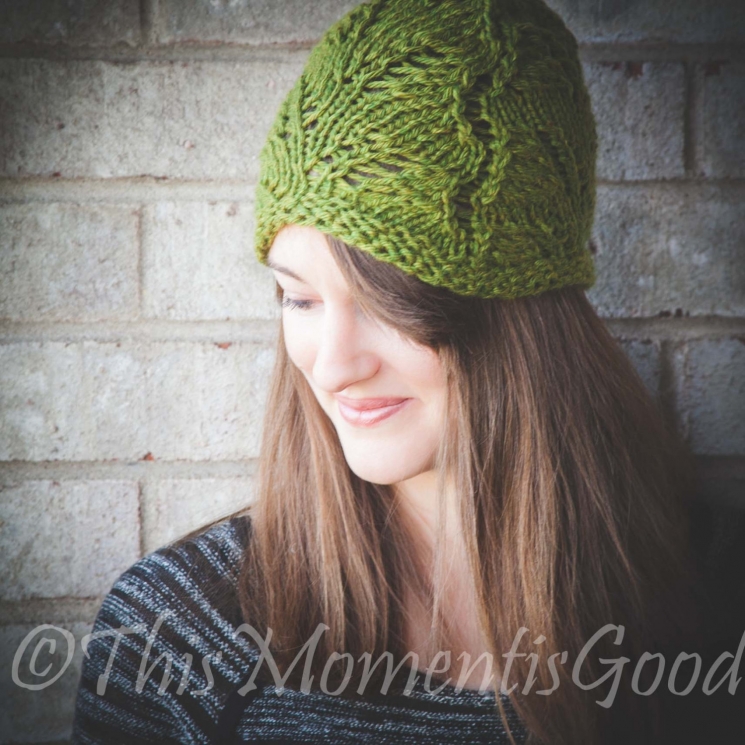 LOOM KNIT FERN LACE HAT PATTERN, LIGHTWEIGHT HAT PATTERN