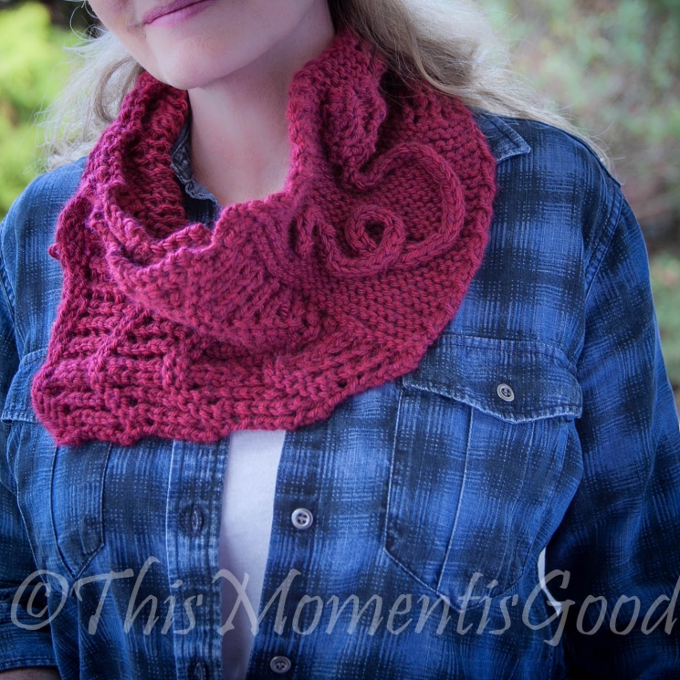 Loom Knit Scarf, Cowl, Shawl Pattern. Wild Rose Cowl, Scarf, Scarflet, Shawl Pat