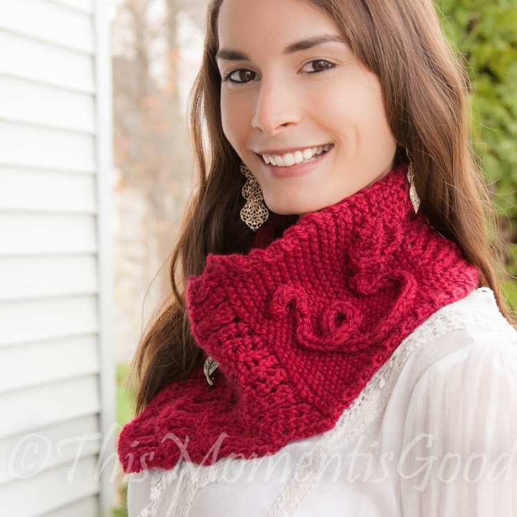 Loom Knit Scarf, Cowl, Shawl Pattern. Wild Rose Cowl, Scarf, Scarflet, Shawl Pat