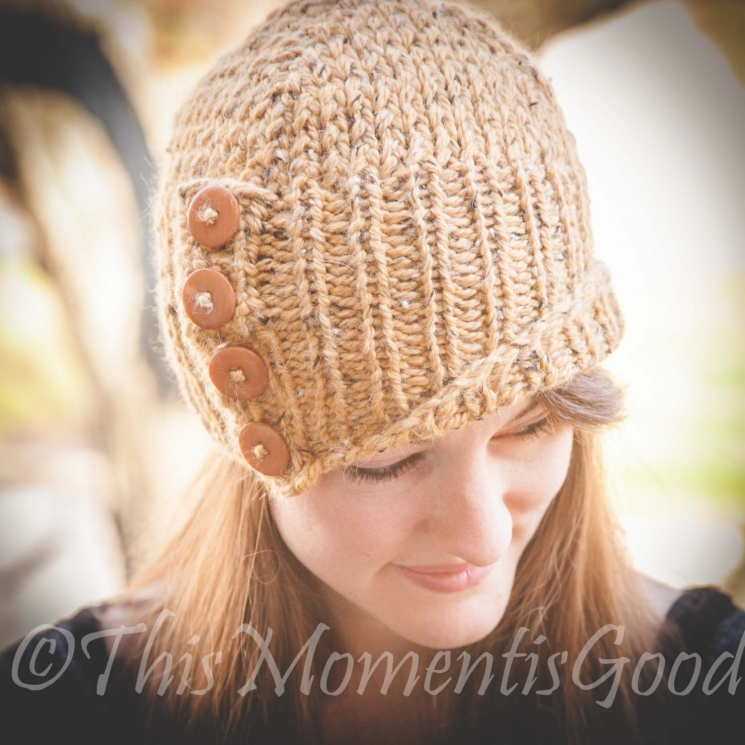 Loom Knit Ladies Tweed Cloche Hat Pattern