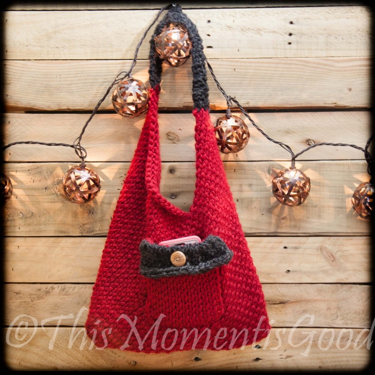 Loom Knit Sling/Bento Bag, Handbag, purse PATTERN. Beginner loom knit handbag pa