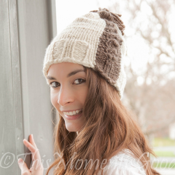 LOOM KNIT CABLE HAT PATTERN-EXPRESS CABLE HAT PATTERN, UNISEX