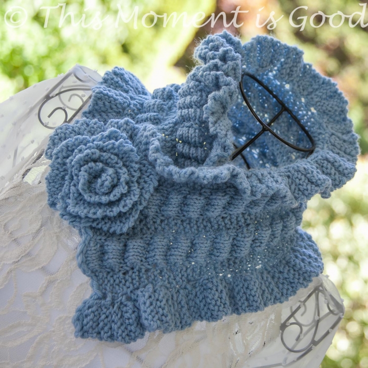 Loom Knit Victorian Cowl, Neckwarmer Pattern
