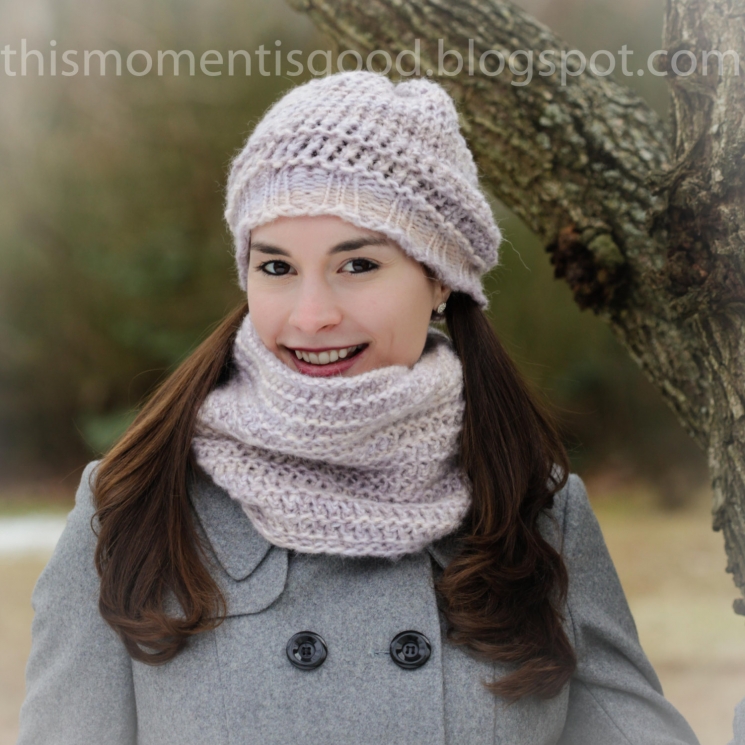 Loom Knit Hat and Cowl Set Pattern