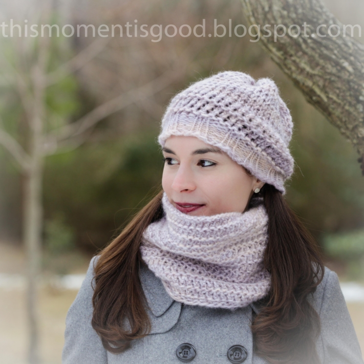 Loom Knit Hat and Cowl Set Pattern