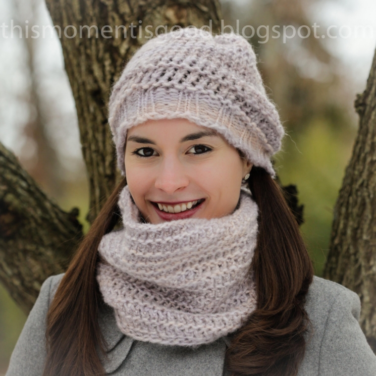 Loom Knit Hat and Cowl Set Pattern