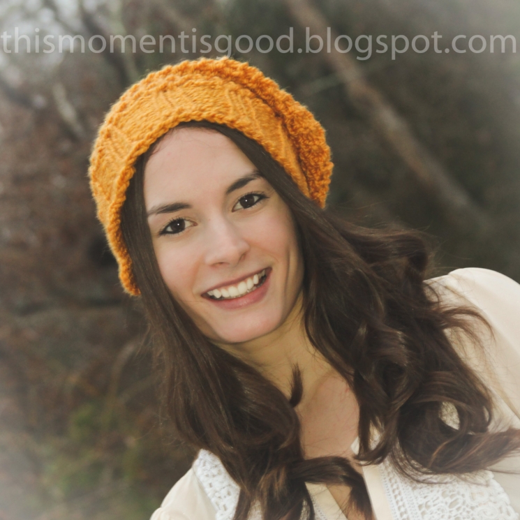 LOOM KNIT SLOUCHY HAT BERET PATTERN WITH CROCHET LOOK