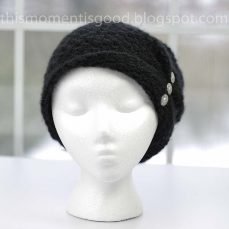 LOOM KNIT LADIES FOLDED BRIM HAT PATTERN! LOOM KNIT WINTER HAT PATTERN. AVAILABL