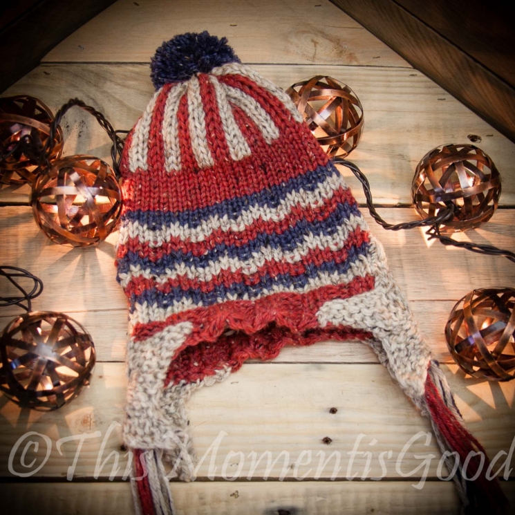 Loom Knit Patriotic, seaside, Moon/stars theme hat Pattern