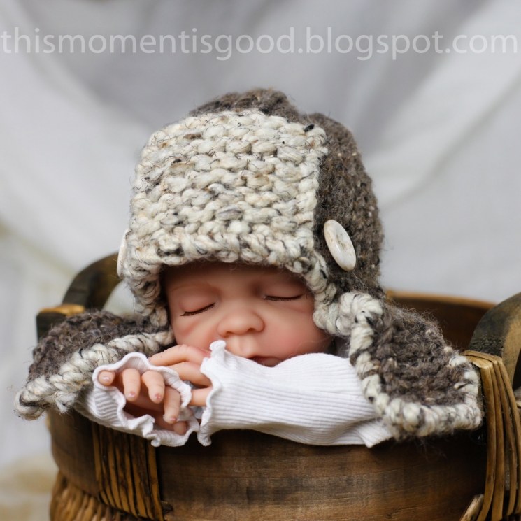 LOOM KNIT AVIATOR HAT FOR BABY PATTERN