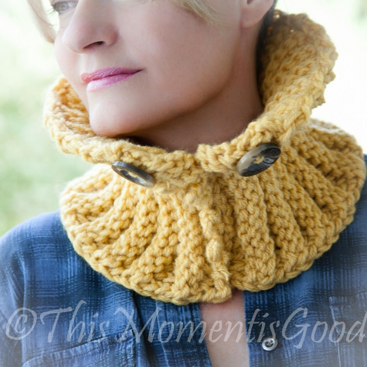 OM KNIT PICOT & RIBBED COWL PATTERN