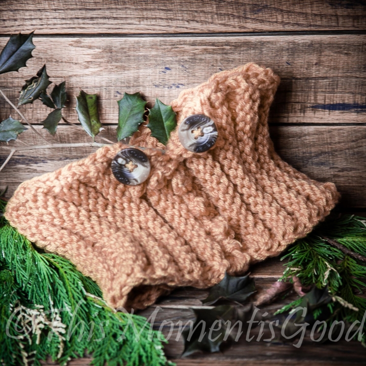 OM KNIT PICOT & RIBBED COWL PATTERN