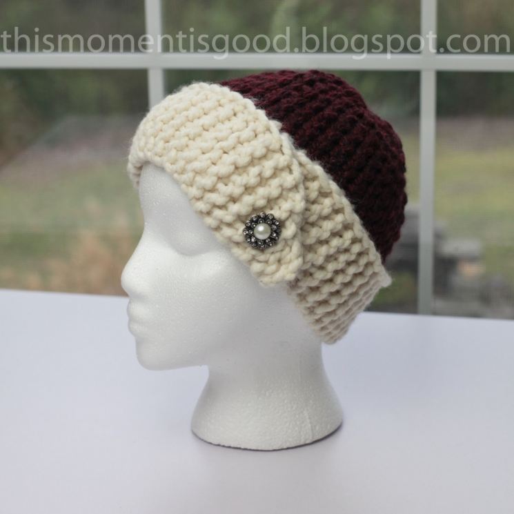 LOOM KNIT CLOCHE HAT PATTERN. 1920'S STYLE LOOM KNIT HAT PATTERN