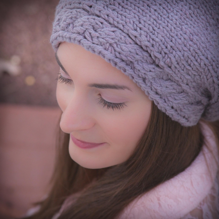 Loom Knit Cable Beret Pattern, Ladies, Hat. PDF PATTERN