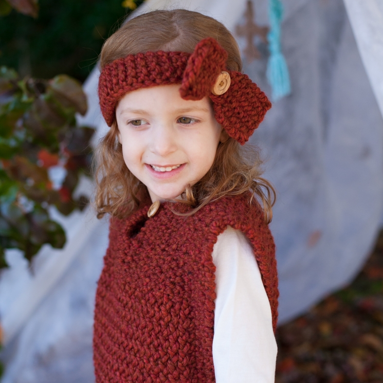 Loom Knit Pullover Vest PDF PATTERN. Colorado Pullover and Headband (Sizes 12-18