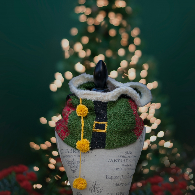 Loom Knit Elf Hood PDF PATTERN. Quirky Christmas Oversized Cowl With Hood.