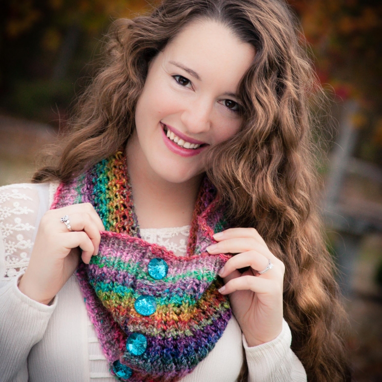 Loom Knit Lace Cowl PATTERN, Eyelet, Colorful, Lacy, Ladies Draped Cowl, PDF PAT