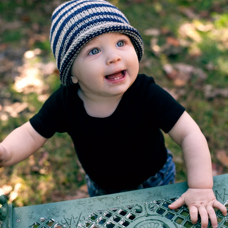 Loom Knit Striped Hat PDF PATTERN. "City Stripes" Hat, Urban hat that can be mad