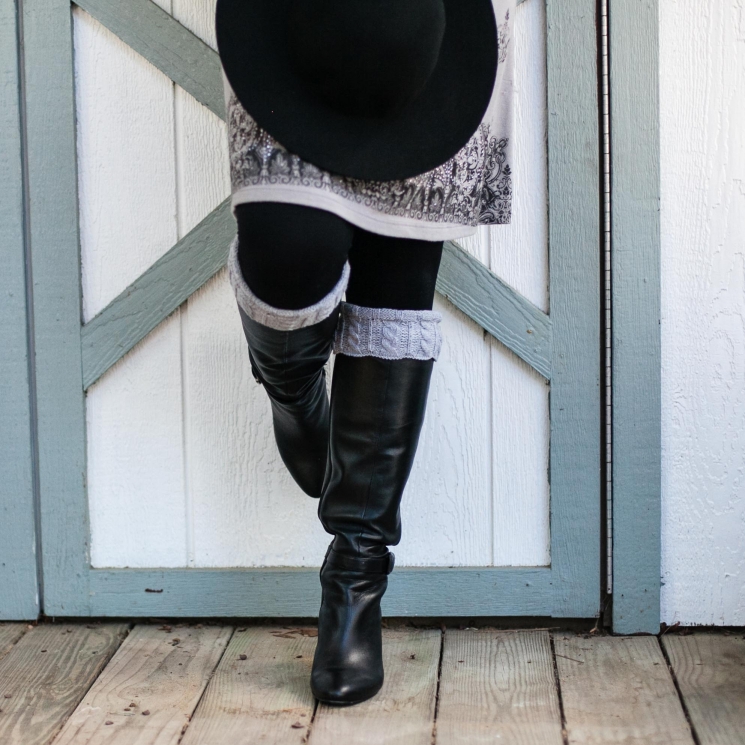 Loom Knit Cable Boot Toppers PATTERN