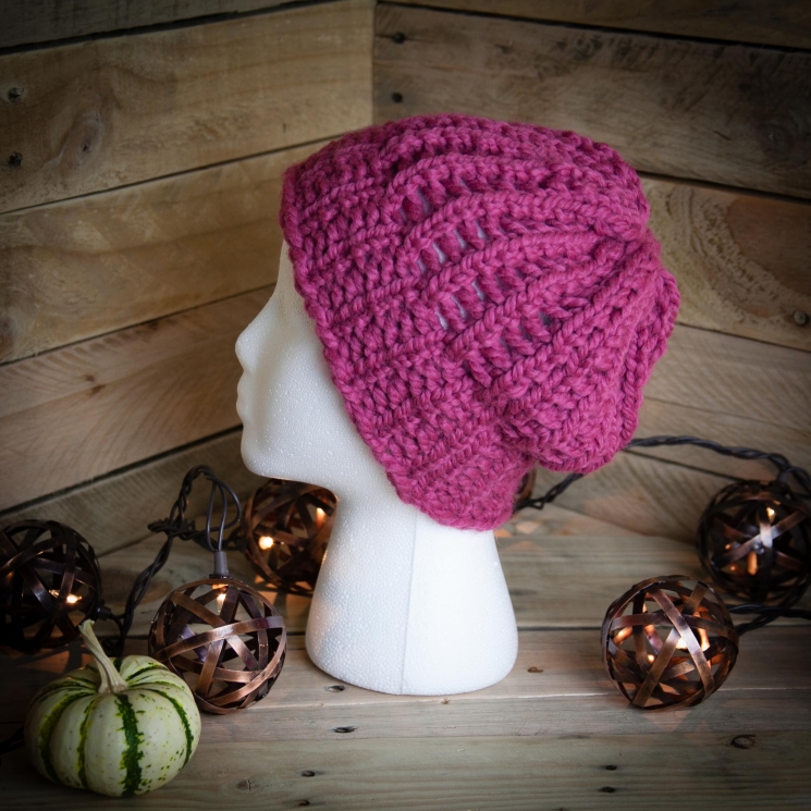 Loom Knit Eyelet Lace Hat Pattern, PDF PATTERN Download