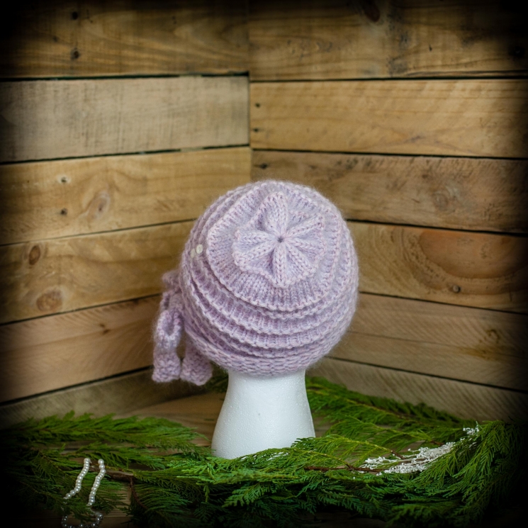 Loom Knit Cloche Hat PATTERN, Side Tie Bow, Vintage, Feminine, Dressy, Hat PDF P