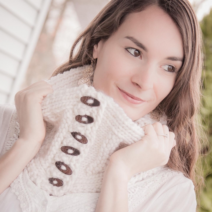 Loom Knit Cowl PATTERN, Chunky Knit Cowl PATTERN, The Word "Loom" is shadow knit