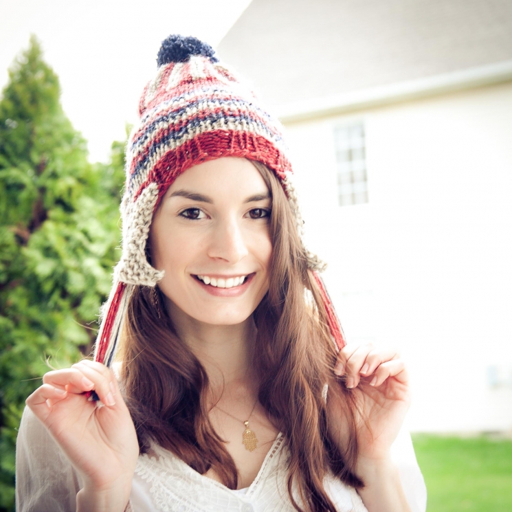 Loom Knit Patriotic, seaside, Moon/stars theme hat Pattern