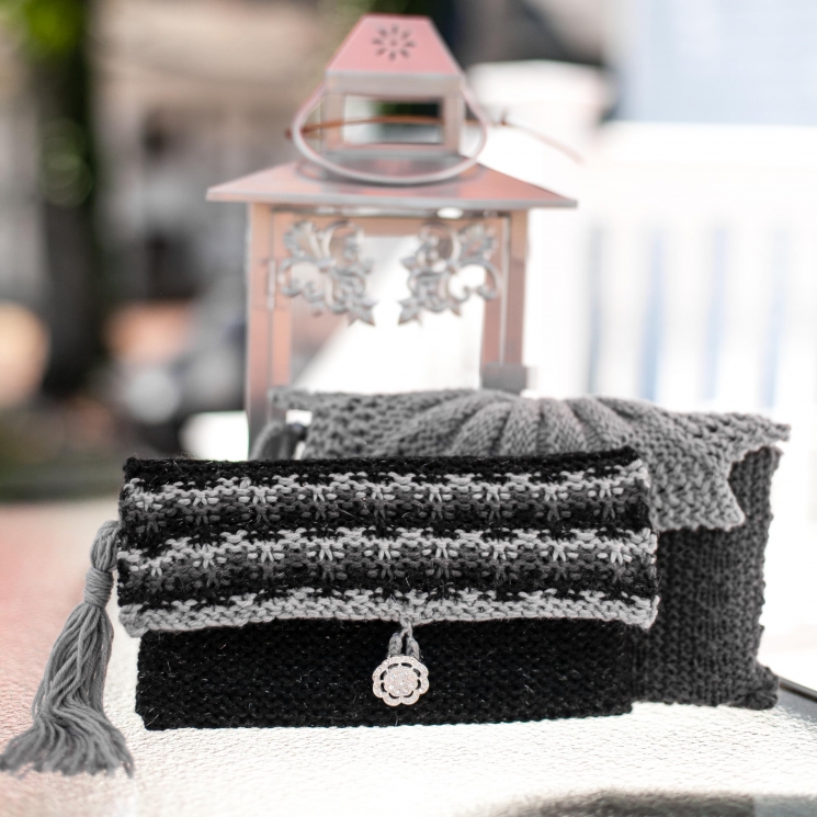 Loom Knit Clutch, Purse, Evening Bag, Wristlet PATTERN. Elegant Evening Bag, Wed
