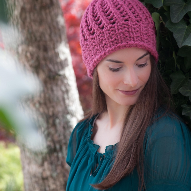 Loom Knit Eyelet Lace Hat Pattern, PDF PATTERN Download