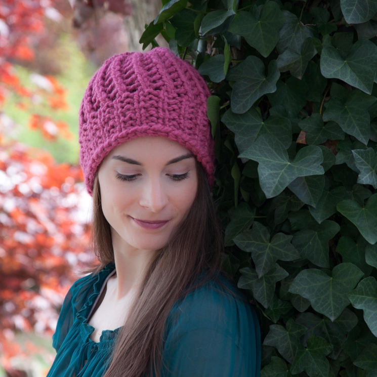 Loom Knit Eyelet Lace Hat Pattern, PDF PATTERN Download