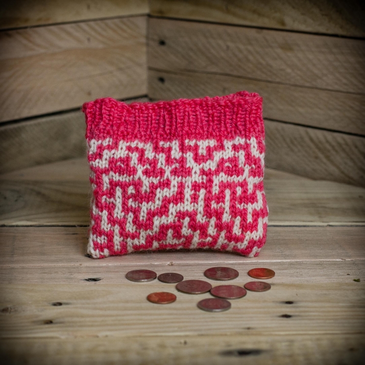 Loom knit wallet, change purse, make up bag, travel case, credit card holder