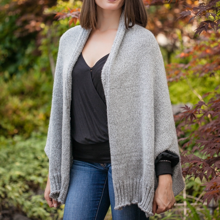 wrap front cardigan knitting pattern template download