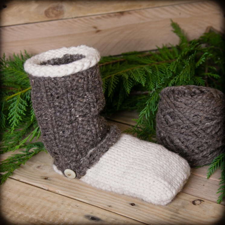 Loom Knit Slipper Boot PATTERN, Loom Knit Shoe, Men, Women, Teen Sizes, PDF PATT