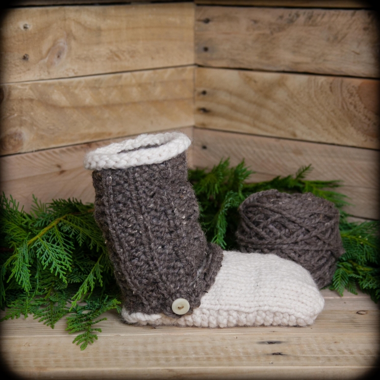 Loom Knit Slipper Boot PATTERN, Loom Knit Shoe, Men, Women, Teen Sizes, PDF PATT
