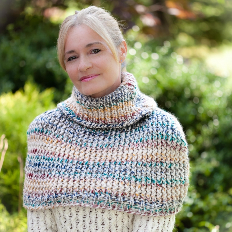 Loom Knit Cape, Capelet, Poncho PATTERN