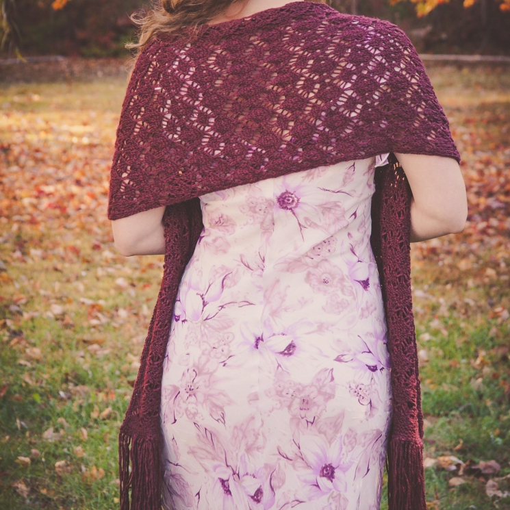Loom knit lace shawl, wrap, scarf PATTERN