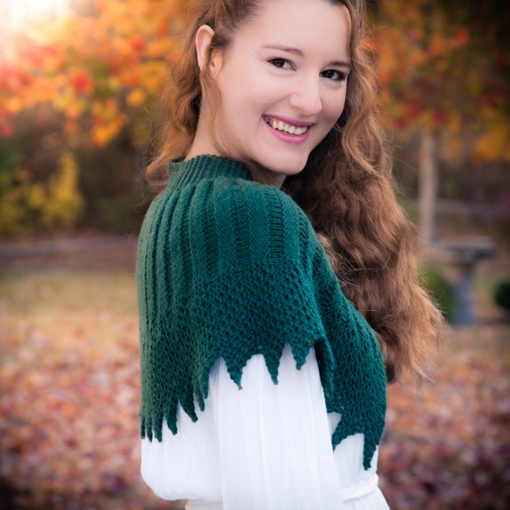 Loom knit cape pattern, capelet, shawl, poncho, wrap, victorian, PATTERN. Femini