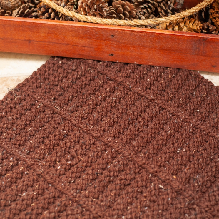 Loom knit rug pattern, area rug, bathmat, doormat, accent rug. PDF