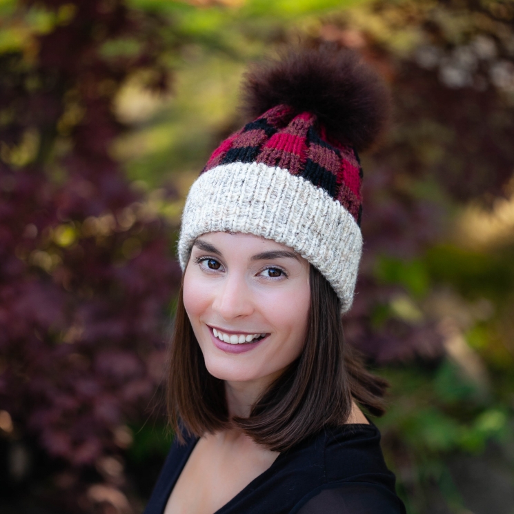 Loom Knit Buffalo Plaid Hat & Boot Toppers Pattern Set. Extra Warm Winter Loom K