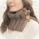 Loom Knit Cowl Pattern. Loom Knit Chunky Knit Cowl with button closure and eyele
