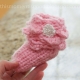 LOOM KNIT SCALLOP, CROCODILE STITCH BABY BOOTIE PATTERN