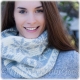 Loom Knit Fair Isle Cowl PATTERN. Loom Knit Snowflake Cowl, Scarf Pattern.