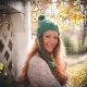 Loom Knit Earflap Split Brim Hat